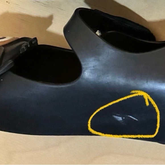 Mini Melissa Black Big Eyes Owl Shoes Girls Size 8 - Picture 14 of 14